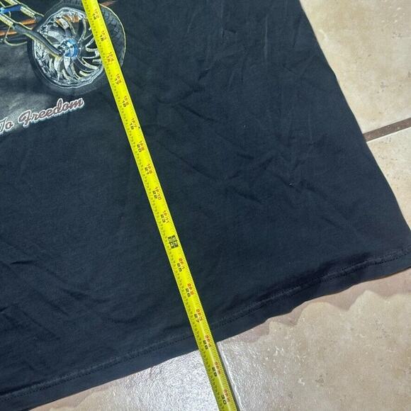 Y2K Cygnus American Classic The Road to Freedom Biker Graphic T-Shirt Mens XL - Picture 7 of 8